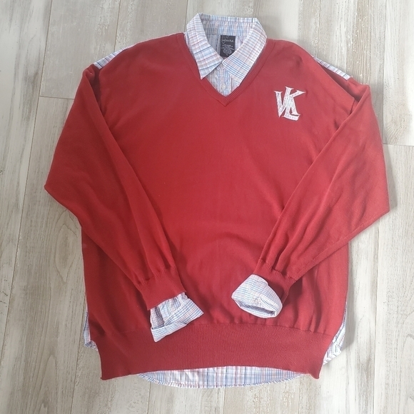 VINTAGE Vokal Mens Dress Shirt/sweater Front - Picture 1 of 4